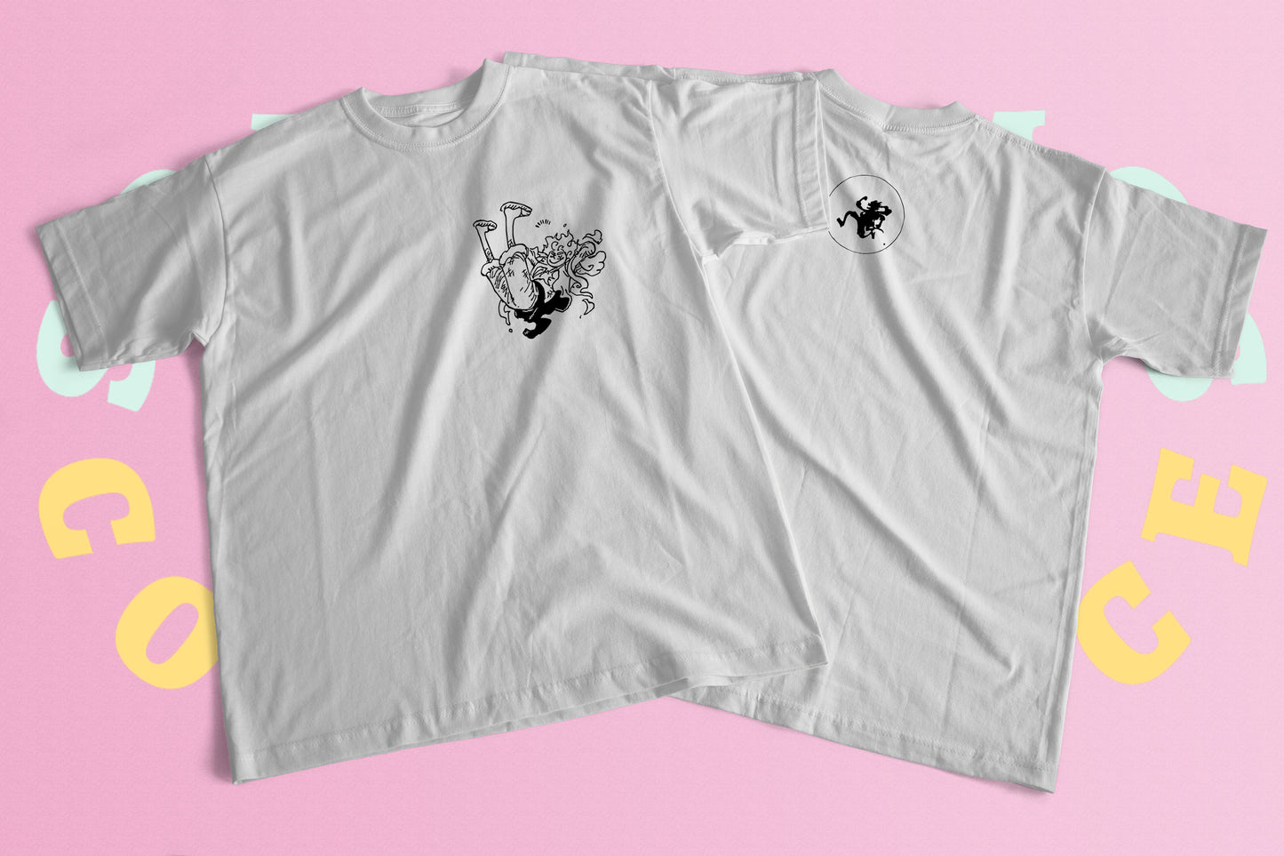 Polera One Piece - Luffy Gear 5 Versión Minimalista