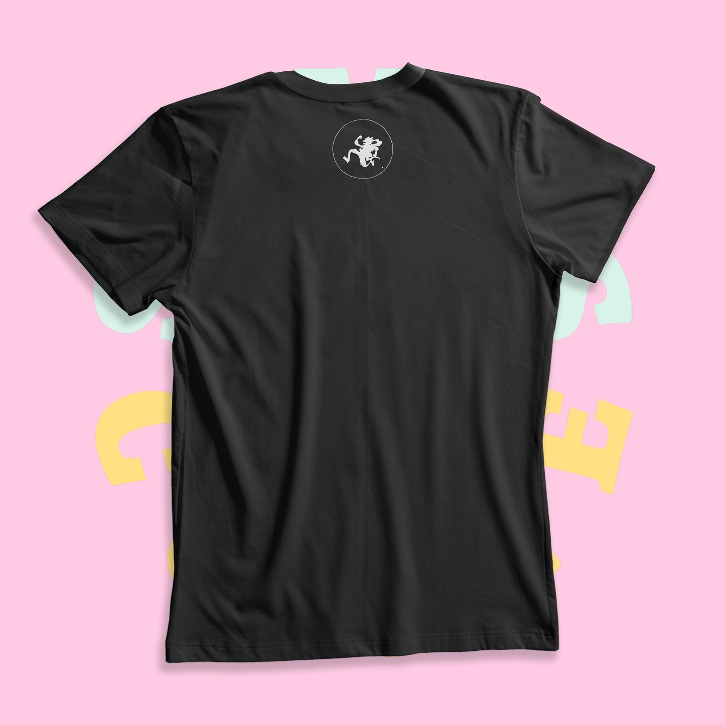 Polera Negra One Piece - Luffy Gear 5 Versión Minimalista